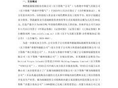 佛燃能源向子公司及參股公司增資3.1億元用于綠色甲醇項目